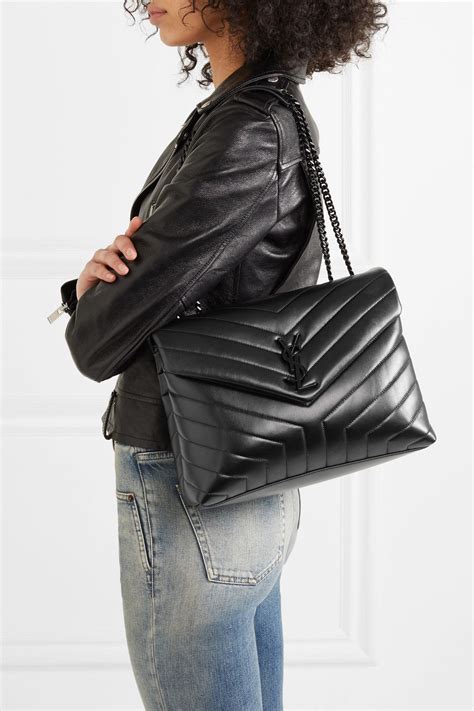 loulou 32 cm ysl|SAINT LAURENT Loulou medium quilted leather shoulder bag.